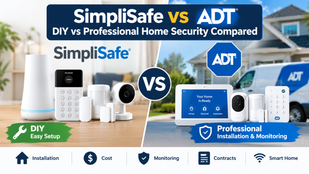 SimpliSafe vs ADT: DIY vs Professional Home Security Compared